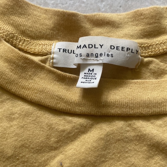 Truly Madly Deeply LA VOID Tee Yellow M - Picture 2 of 3